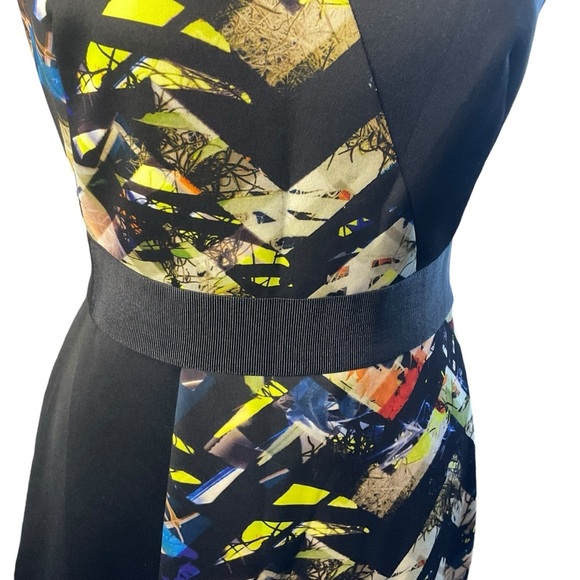 Milly Black and Multicolor Patterned Dress - Picture 7 of 11